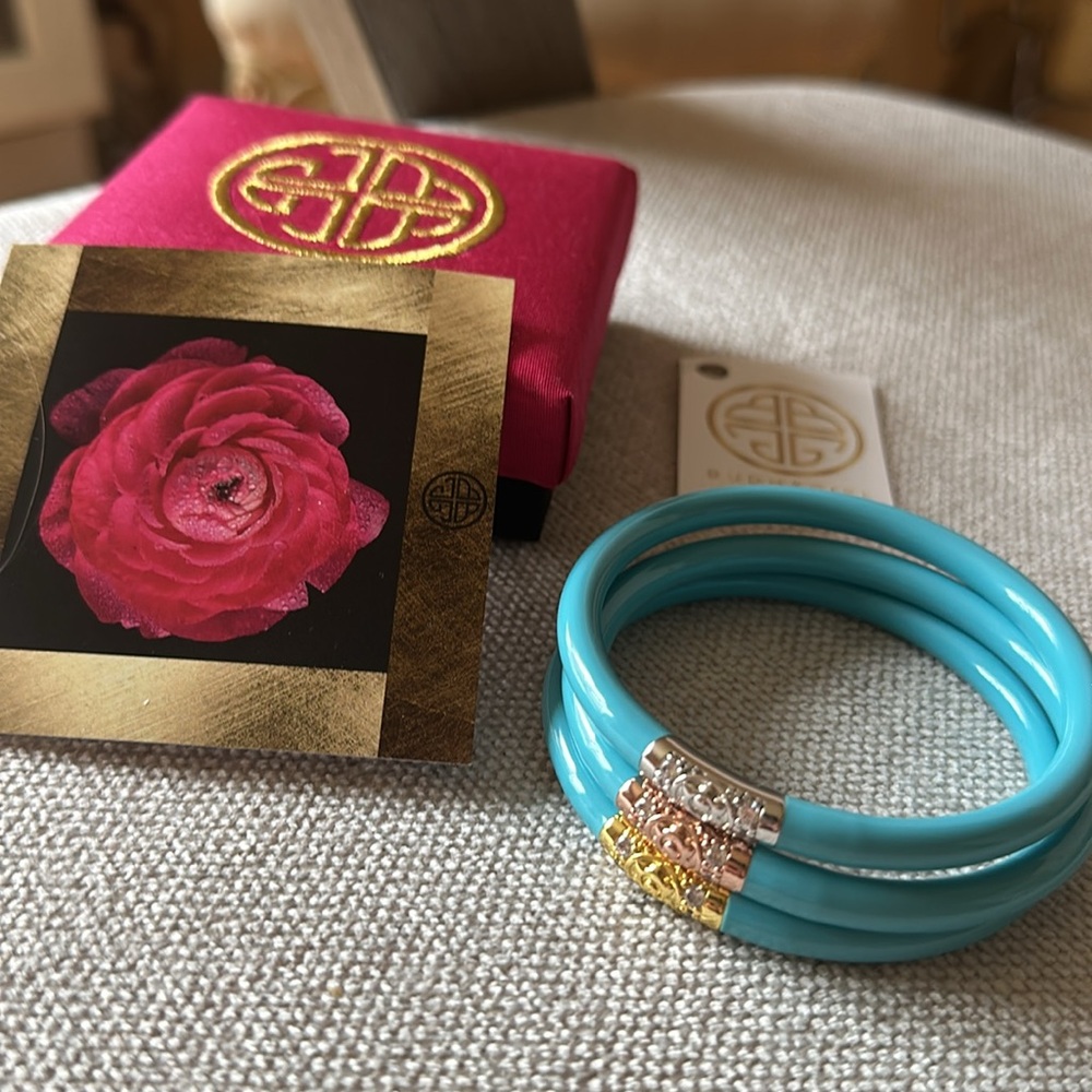 Authentic BudhaGirl turquoise medium bangles. New. - Picture 2 of 3